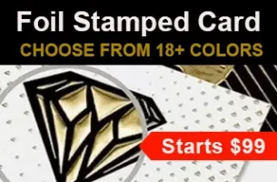 Foil stamped business cards starts $99